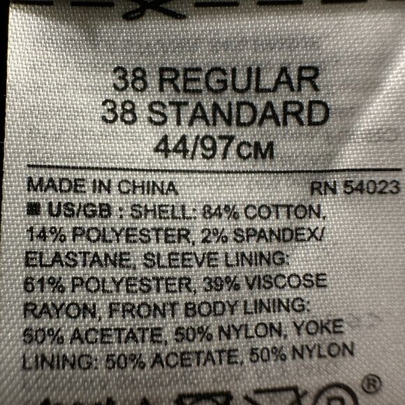 BANANA REPUBLIC Italian Fabric Slim fit 38R Mens Blazer Sport Coat Navy Jacket - Picture 11 of 13